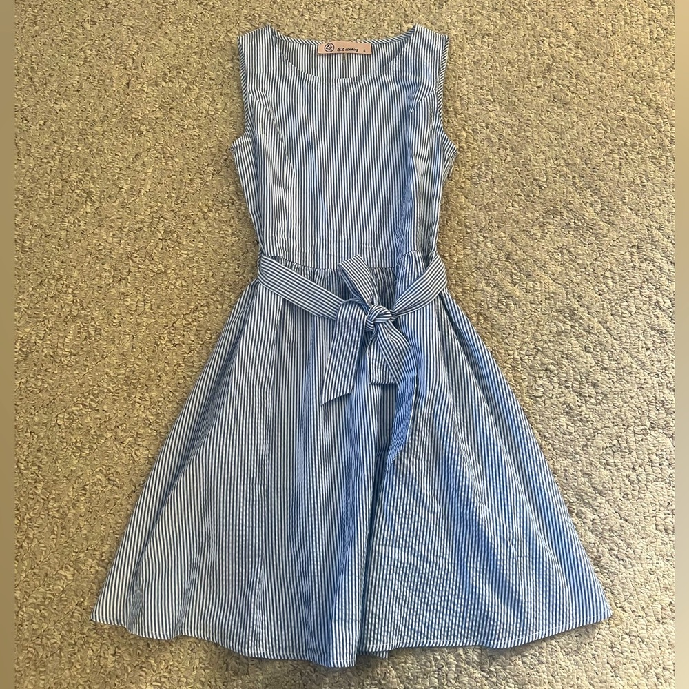 Blue Striped Dress Size Small